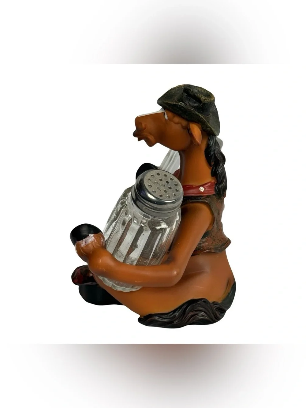 Funny Cowboy Horse Salt and Pepper Shakers - Unique Western Kitchen Gift Set
